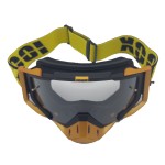 Ski, snowboard, motorcycling, cycling goggles, unisex, gold frame, transparent lens, O11GTN